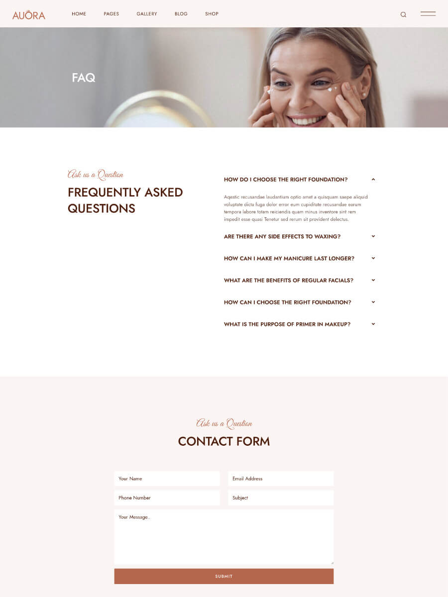 FAQ Page